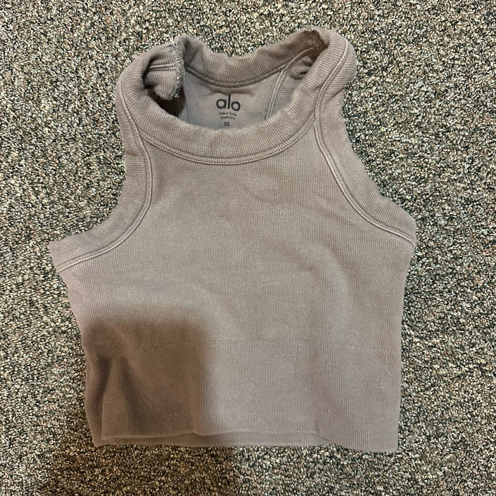 ALO brown crop top